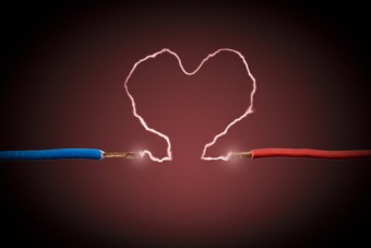 Two cables with heart
